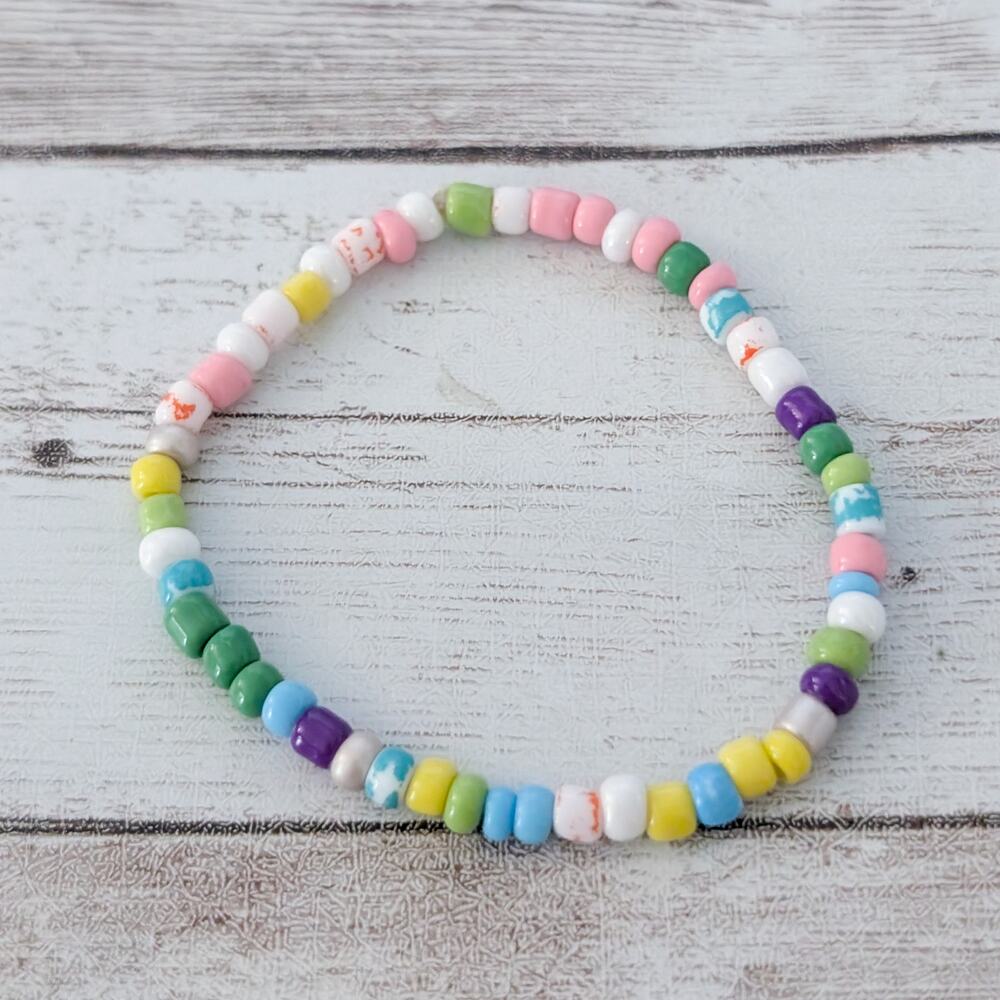 Small & Dainty Multi Colored Stretch Bracelet